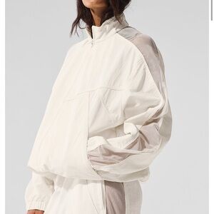 Alo Origin Full Zip Track Jacket Ivory NWT XS